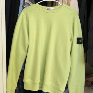 Stone Island Cotton Sweater in Lime